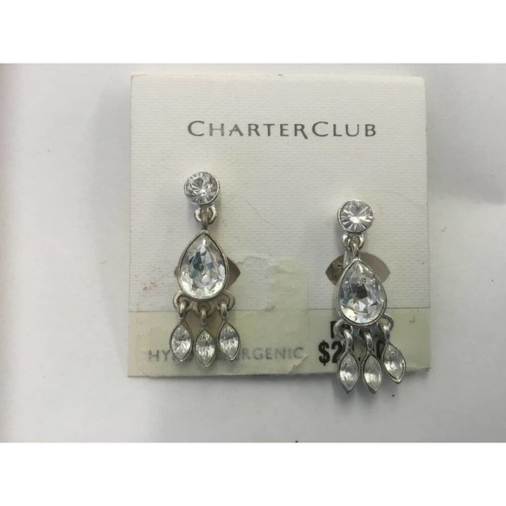 Vintage Charter Club Rhinestone Earrings
